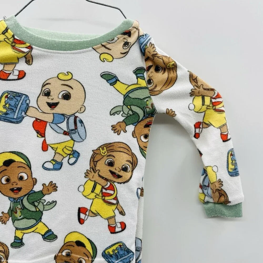 Cocomelon Unisex Size 18 Months Fleece Character 2 Piece Pajama Set JJ Nina‎